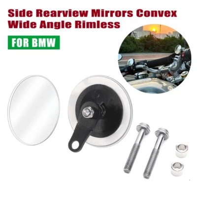 Espejos retrovisores laterales convexos gran angular sin borde para BMW R Nine T/pure/Scrambler Foto 1 de 4