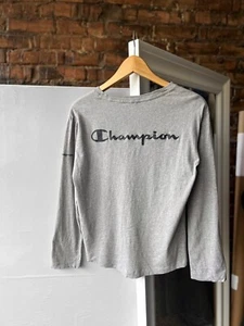 T-shirt Champion grigia a maniche lunghe da donna taglia - S/M - Foto 1 di 6