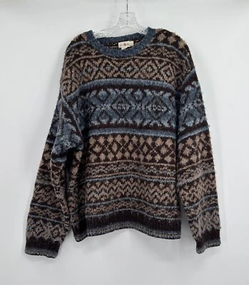 J.CREW Mens Multicolor Nordic Fair Isle 100% Wool Crew Pullover Sweater Sz L - Image 1 of 4