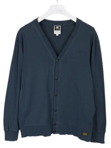 G-STAR Emil T L/s Cardigan Men's 2XL Button Up Logo V-Neck Grey - Picture 1 of 10