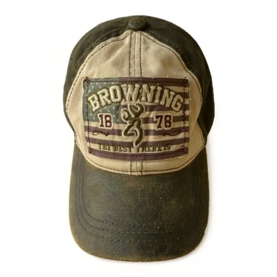 Sombrero de caza Browning vintage 1878 lo mejor que hay bandera de Estados Unidos logotipo bordado Foto 1 de 4