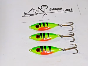 3 - 3/4 oz SHAD Lure Fishing Casting Jigging Slab Lead Spoons Tiger Perch - Picture 1 of 6