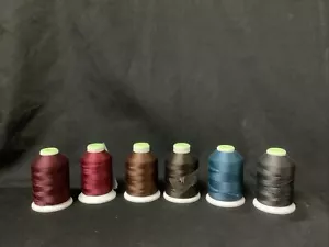 6 Used Coats & Clark, T41 Machine Embroidery Thread, Bold Colors, 40 Wt. - Picture 1 of 7