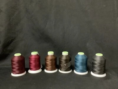 6 Used Coats & Clark, T41 Machine Embroidery Thread, Bold Colors, 40 Wt. - Image 1 of 4