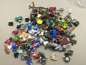 HUGE Lot of 1/2 pound of Non Lego Mega Bloks Minifigs minifigures minifig J212 - Picture 1 of 1