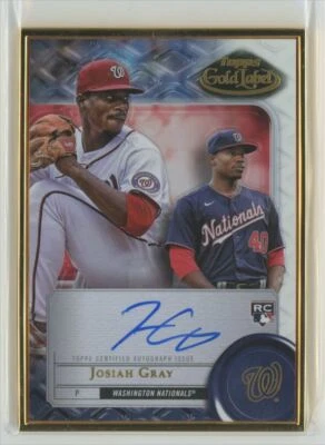 2022 Topps Gold Label Framed Autographs Josiah Gray RC Auto Washington Nationals - Image 1 of 2