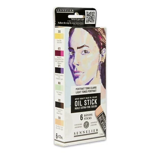 (394,86€/1l) Sennelier Set mit 6 Mini Oil Sticks - helle Farben - N130116.01 - Bild 1 von 3