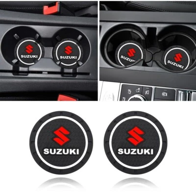 ✅ 2 SOTTOBICCHIERI auto SUZUKI Swift Vitara Ignis S-Cross Across Baleno in gomma Foto 1 de 3