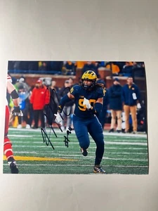 Foto 8x10 firmada por Mike Morris de Michigan Wolverines - Imagen 1 de 1