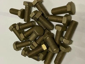 (10) 3/8”-24 x 1 Sechskantschraube MESSING Schraubenverschluss Feingewinde 3/8-24 1” - Bild 1 von 2