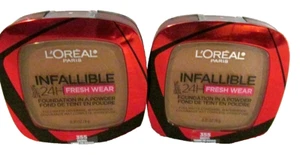 Loreal infallible 24hr fresh wear powder foundation #355 waterproof lot of 2 - Picture 1 of 2