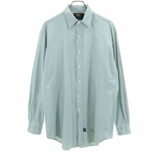 RRL RALPH LAUREN Old Red 3 Stars Initial Tag Long Sleeve Checked Shirt M Green - Picture 1 of 8