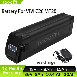 Electric Bike Battery 36V 48V Silver Fish Battery For VIVI C26 VIVI MT20 ebike - Picture 1 of 15