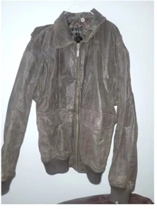 Feraud Brown Leather/suede Pilot Jacket - Picture 1 of 5