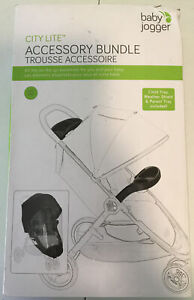 NEW Baby Jogger CITY LITE Accessory Bundle Weather Shield Child & Adult Tray