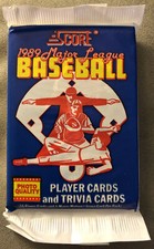 1989 Score Pack Kal Daniels Reds (Top) Brady Anderson Orioles Rookie RC (Back)