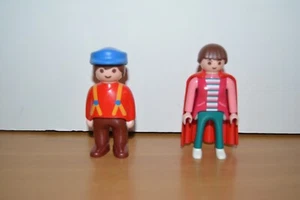 Playmobil 123 Farmer Boy 1990 & Girl w/Cape 2000 - Picture 1 of 11