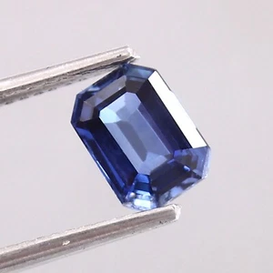 AAA Extra Fine Natural Ceylon Blue Sapphire Loose Radiant Cut Gemstone 7x5 MM - Picture 1 of 4