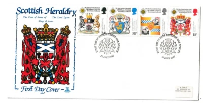 21/7/1987 UK GB FDC - Scottish Heraldry - Scottish Arms - Rothesay Special P/M - Image 1 of 2
