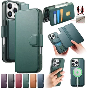 For Samsung S25 Ultra Detachable Retro Luxury Flip Leather Wallet Case Cover  - Picture 1 of 38