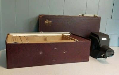 Vntg Skan Slide Projector No. 720-21-1, w/Screen Case, Working, Free Shipping! - Image 1 of 4