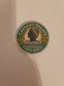 Vintage Caesars Palace $25 Chip Las Vegas 25th Anniversary 1991 - Picture 1 of 4