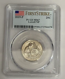 2019 P Lowell NP Quarter 25c PCGS MS67 First Strike - Picture 1 of 2
