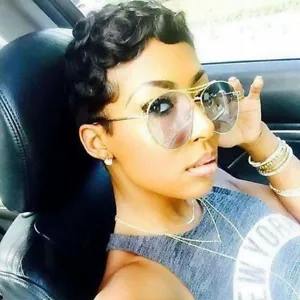 Sexy Short Black Human Hair Wigs Pixie Cut Brazilian Hair Wigs for Black Women - Picture 1 of 10