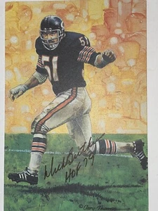 Dick Butkus Signed Goal Line Art Card PSA Certified - Picture 1 of 4