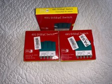 3lot WEATHERPROOF 4X1 DISEQC SWITCH SATELLITE LNBF DISH F...