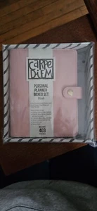 Carpe Diem A5 Planner Box Set W/Inserts Large Agenda 6 ring Binder "BLUSH" Pink - Picture 1 of 3