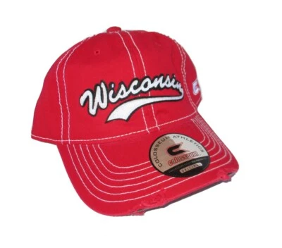 Gorra ajustable Wisconsin Badgers Distressed Bill Hebilla Correa Foto 1 de 2