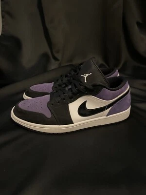 Tamanho 11.5 - Jordan 1 Low Court Purple - 553558-125 (USADO) (SEM CAIXA OG) - Imagem 1 de 4
