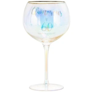 Lesser & Pavey Watercolour Happy Birthday Fabulous at 60 Glass #LP44180 - Picture 1 of 1