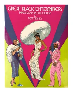 Great Black Entertainers Paper Dolls in Full Color Tom Tierney 1984 NEW Uncut - Picture 1 of 16