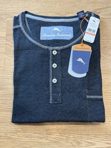 Neu mit Etikett 3XL Tommy Bahama LS Shirt Island Thermo Henley anthrazit meliert - Bild 1 von 2