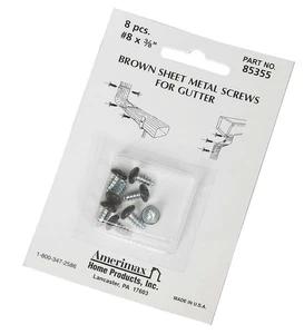 Amerimax 85355 Brown Phillips/Slotted Steel Sheet Metal Screws 3/8 L in. - Picture 1 of 1