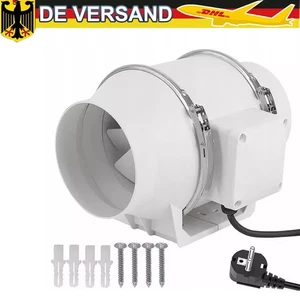 Badlüfter leise Ø 100mm mit Feuchtesensor Nachlauf Bad WC Wand Ventilator Abluft - Bild 1 von 12
