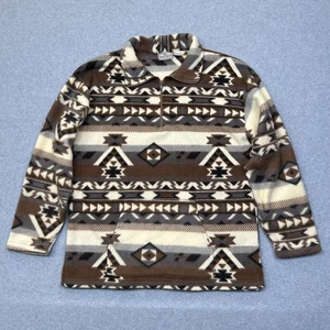 Open Trails Pullover Womens Large Aztec Tribal Fleece Half Zip Southwestern Top - Picture 1 of 7