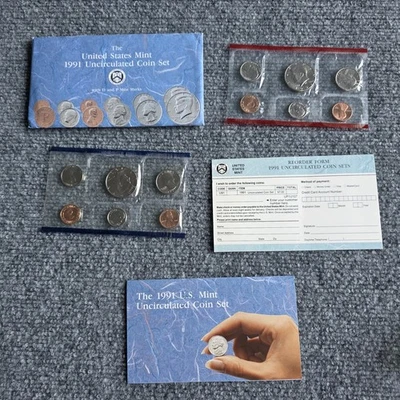 1991 United States Mint Uncirculated Coin Set With D And P Mint Marks OGP - Image 1 of 4