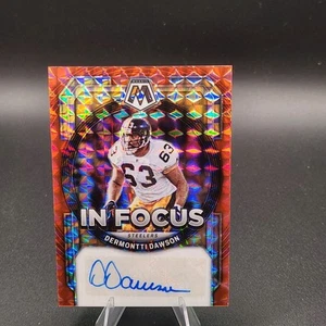 Dermontti Dawson Panini Mosaic In Focus Red Prizm Auto /199 Pittsburgh Steelers - Picture 1 of 5