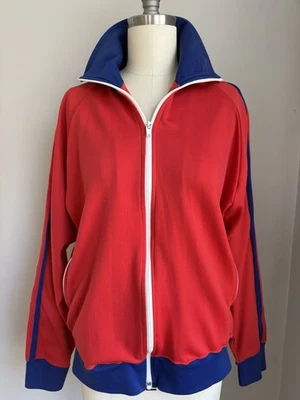 Chaqueta deportiva vintage de punto doble de poliéster de los 70’s para hombre en movimiento para pista de la NBA M Foto 1 de 4