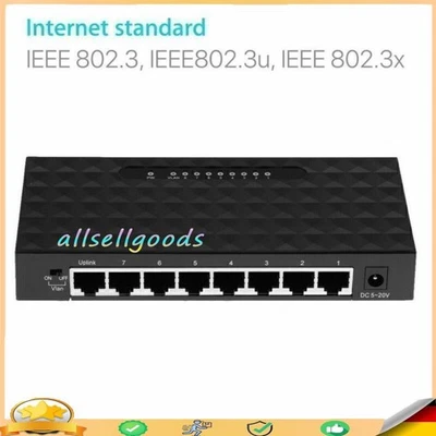 8 Fach RJ45 Splitter Verteiler Netzwerk Patch LAN Internet Kabel zum Einbau DE - Bild 1 von 4