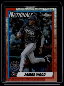 2025 Topps #T90C-55 James Wood 1990 Topps Baseball 35th Anniversary Chrome - Picture 1 of 2