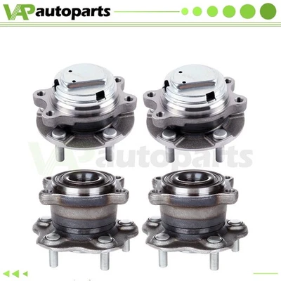 Conjunto de 4 cojinetes y bujes de rueda delanteros y traseros para Nissan 370Z para Infiniti G35 G37 Foto 1 de 4