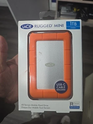 Brand New LaCie Rugged Mini 1TB External Hard Drive Portable HDD - USB 3.0  - Image 1 of 4