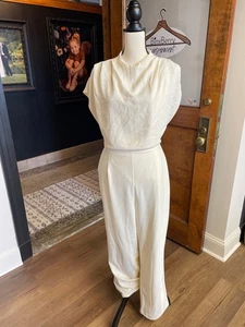 Express Conscious Edit Blouse Top Cream Jumpsuit (XL) - Bild 1 von 4