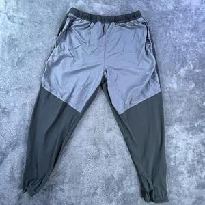 Nike Running Pants Mens Large CU5518-084 Gray Black Reflective Zipper Pockets - Picture 1 of 10