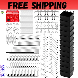 Lochwand Organizer Klammerbrett Haken 300 Stück Haken für schwarz - Bild 1 von 10