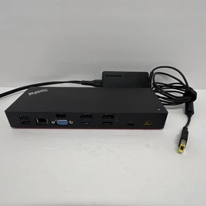 Lenovo ThinkPad Thunderbolt 3 Docking Station 40ac0135us 40AC 130W Adapter - Photo 1/9